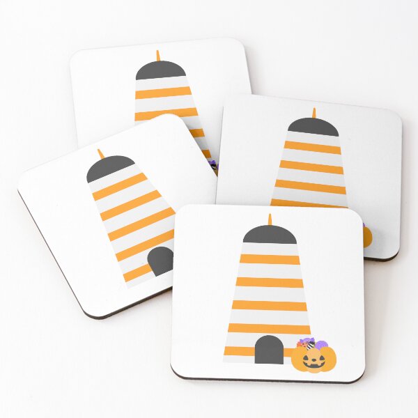 Item preview, Hand drawn cute Halloween Decorated Lighthouse designed and sold by nuchz.