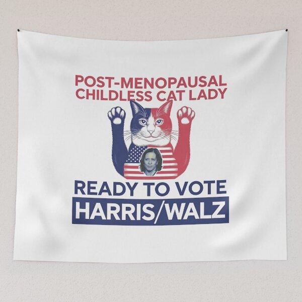 Item preview,  Post-Menopausal Childless Cat Lady Ready to Vote Kamala designed and sold by Zyziowsky.