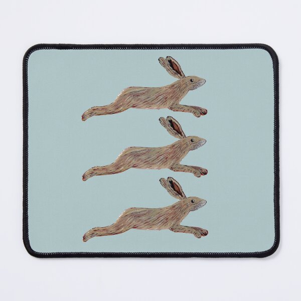 Item preview, Leaping Hares Trio English Folk Art | Illustrated by Jemma Jamie Skidmore designed and sold by Jemma Jamie Skidmore.