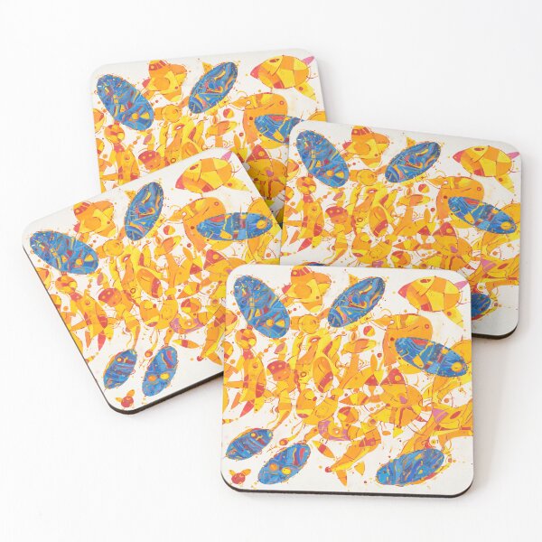 Item preview, six amoebas designed and sold by Anselm-Art.