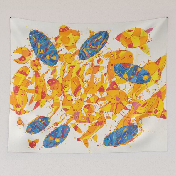 Item preview, six amoebas designed and sold by Anselm-Art.