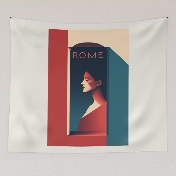 Item preview, Elegant Rome Travel Art with Classical Style Portrait designed and sold by Retro Travel Design.