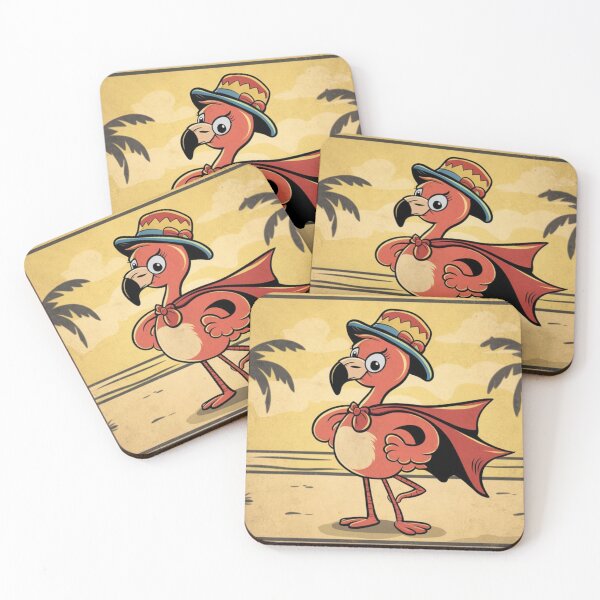 Item preview, Old-School Flamingo Comic Art designed and sold by NeatThingLover.
