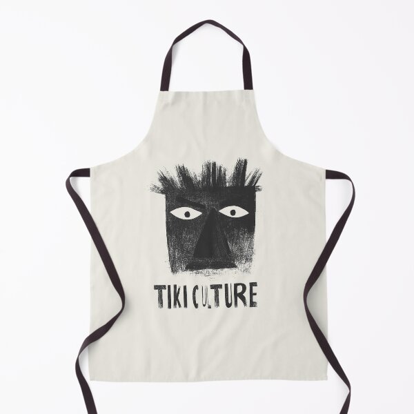 Item preview, Bold Tiki Culture Tribal Mask Art in Monochrome designed and sold by Retro Travel Design.