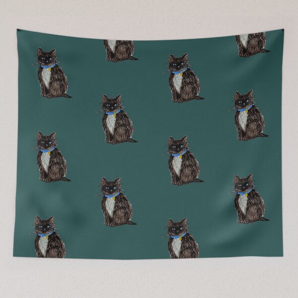 Item preview, Enigmatic Folk Art Cat | Illustrated by Jemma Jamie Skidmore designed and sold by Jemma Jamie Skidmore.