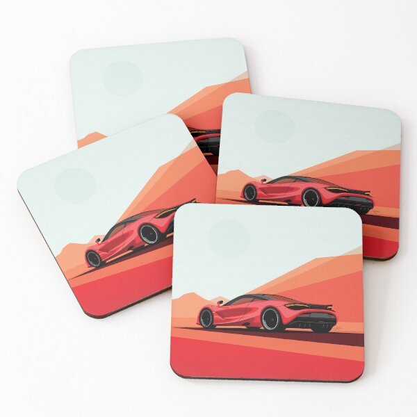 Item preview, McLaren 720S Red Desert Road Illustration designed and sold by blackdogshop.