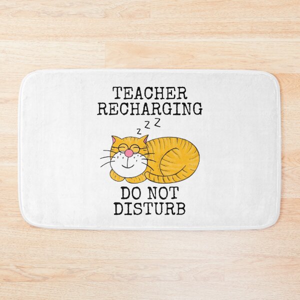 Item preview, Teacher Recharging Sleeping Cat, Back To School Funny designed and sold by doodlerob.
