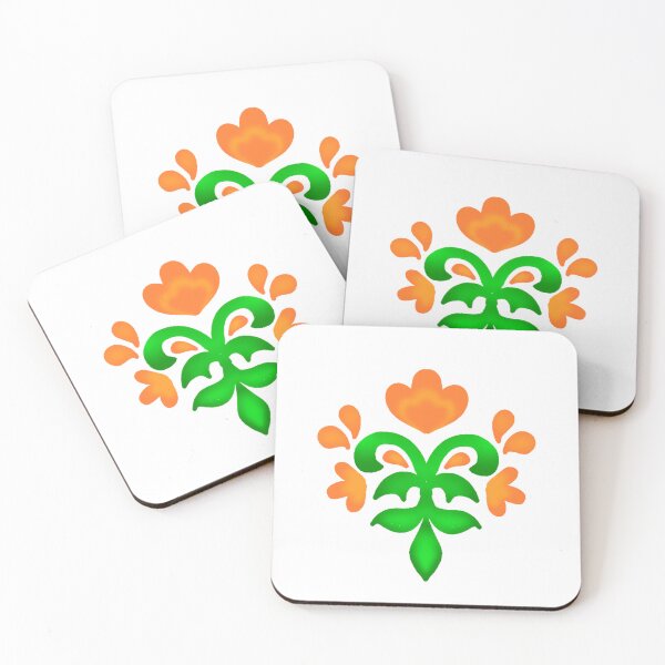Item preview, Yellow floral folk motif designed and sold by Kalpa.
