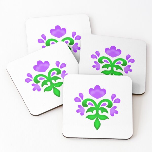 Item preview, Purple floral folk motif designed and sold by Kalpa.