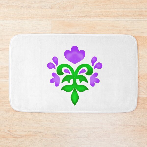 Item preview, Purple floral folk motif designed and sold by Kalpa.