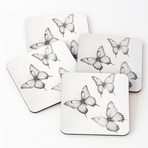 Item preview, Black and white monarch butterfly pencil drawing designed and sold by Pencil-Art.