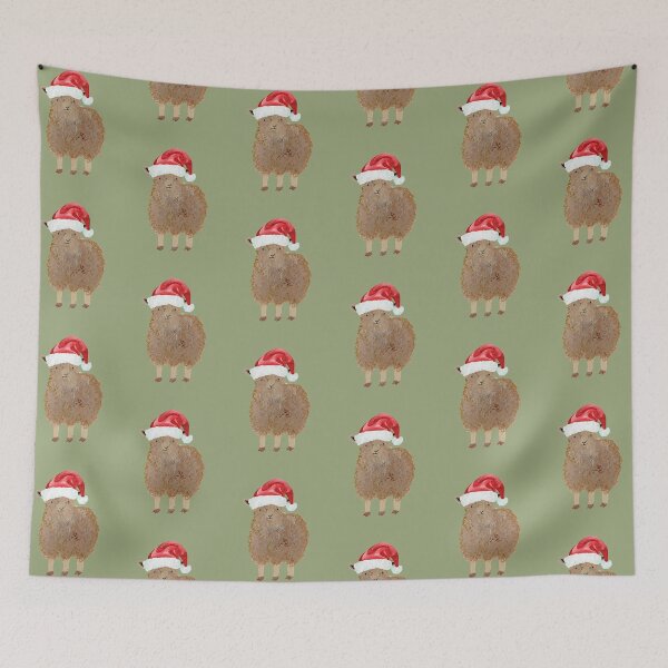 Item preview, Festive Christmas Sheep Santa Hat | Illustrated by Jemma Jamie Skidmore designed and sold by Jemma Jamie Skidmore.