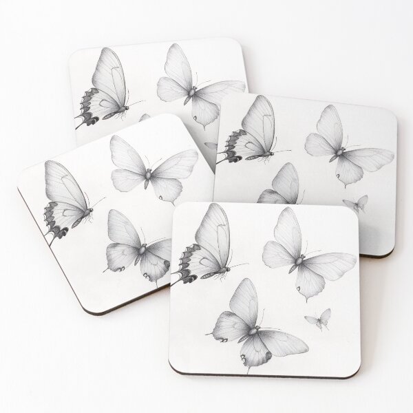 Item preview, Black and white monarch butterfly pencil drawing designed and sold by Pencil-Art.