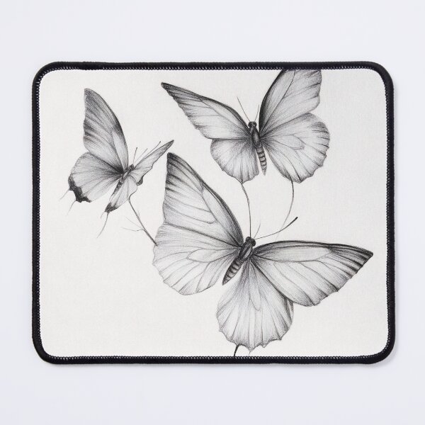 Item preview, Black and white monarch butterfly pencil drawing designed and sold by Pencil-Art.