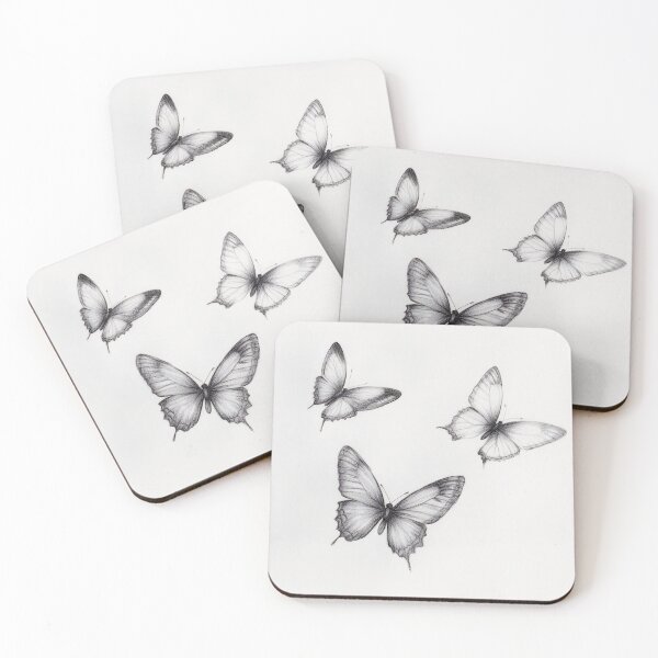 Item preview, Black and white monarch butterfly pencil drawing designed and sold by Pencil-Art.