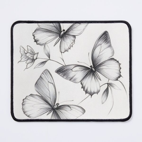 Item preview, Black and white monarch butterfly pencil drawing designed and sold by Pencil-Art.