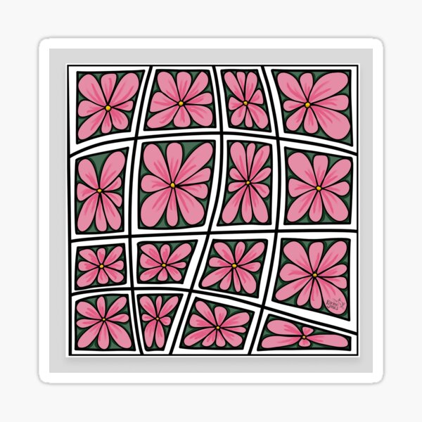 Squishy Pink Flowers Sticker
