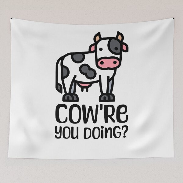 Item preview, Cow're You'e Doing? Funny Cow Pun designed and sold by PMCreative.