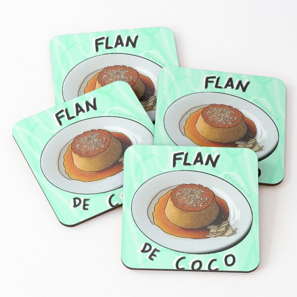 Item preview, Coconut flan designed and sold by Pretty Postcards.