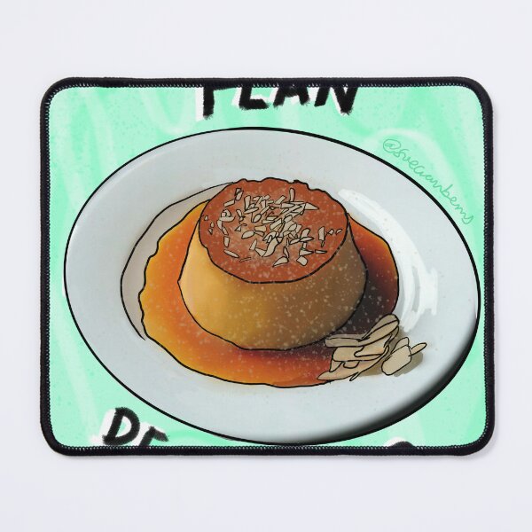Item preview, Coconut flan designed and sold by Pretty Postcards.