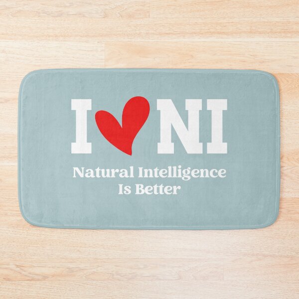Item preview, NATURAL INTELLIGENCE IS BETTER HUMAN BRAIN VS AI designed and sold by NiibDesigns.