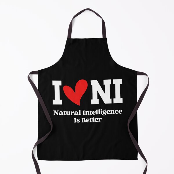Item preview, NATURAL INTELLIGENCE IS BETTER HUMAN BRAIN VS AI designed and sold by NiibDesigns.