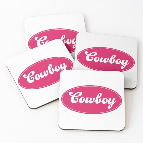 Artikelvorschau, Cowboy-Patch auf rotem ovalem Namensschild entworfen und verkauft von PIXEL POP DESIGNS - Beyond the Norm!.