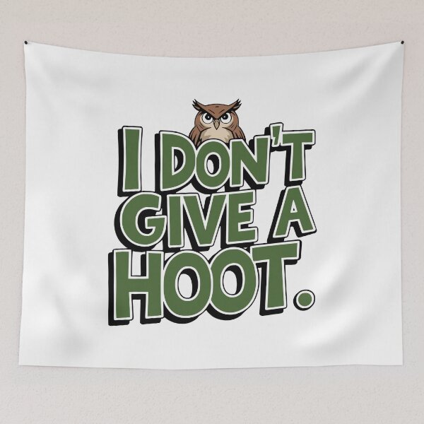 Item preview, I Don't Give A Hoot! Funny Owl Pun designed and sold by PMCreative.