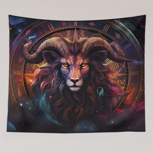 Item preview, Majestic Aries Zodiac Portrait designed and sold by GreenInkXpress.