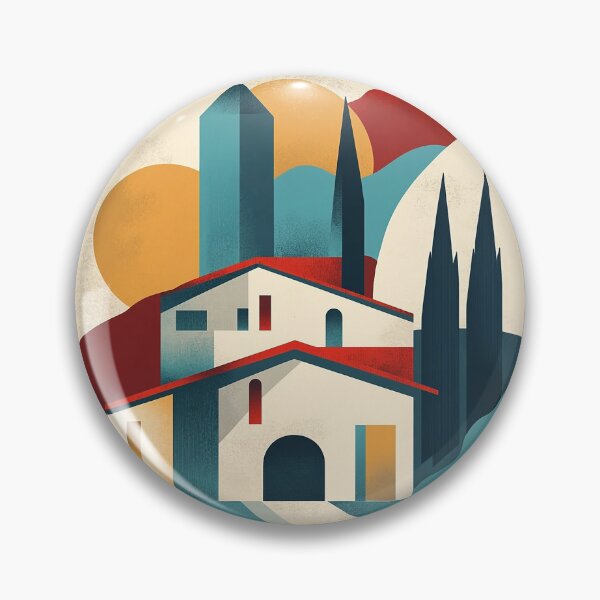 Item preview, Napa Valley Vineyard Art with Modern Geometric Design designed and sold by Retro Travel Design.