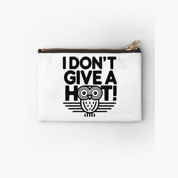Item preview, I Don't Give A Hoot! Funny Black And White Owl Pun designed and sold by PMCreative.