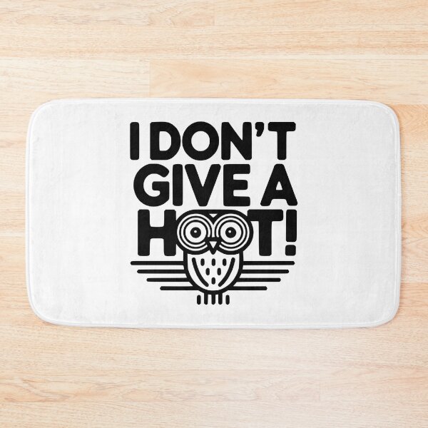 Item preview, I Don't Give A Hoot! Funny Black And White Owl Pun designed and sold by PMCreative.