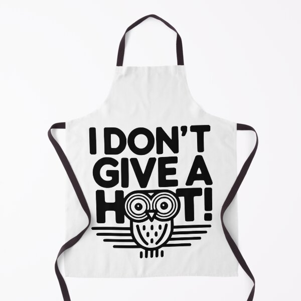 Item preview, I Don't Give A Hoot! Funny Black And White Owl Pun designed and sold by PMCreative.