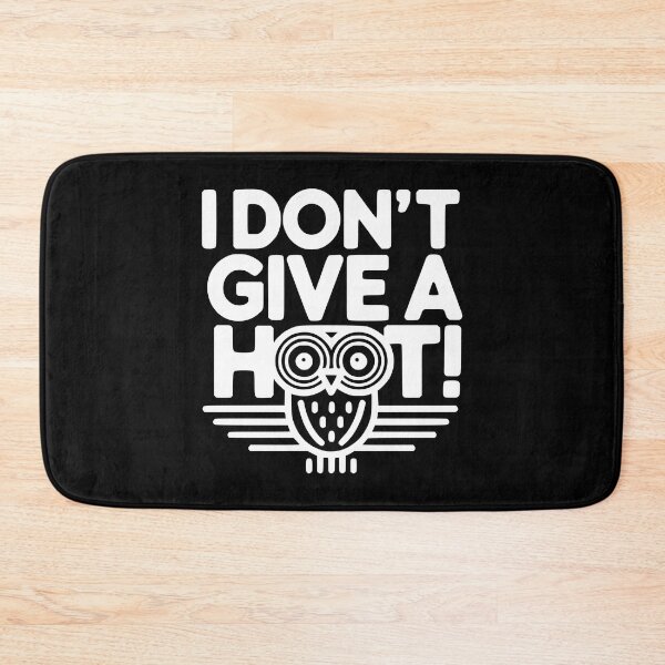 Item preview, I Don't Give A Hoot! Funny White And Black Owl Pun designed and sold by PMCreative.