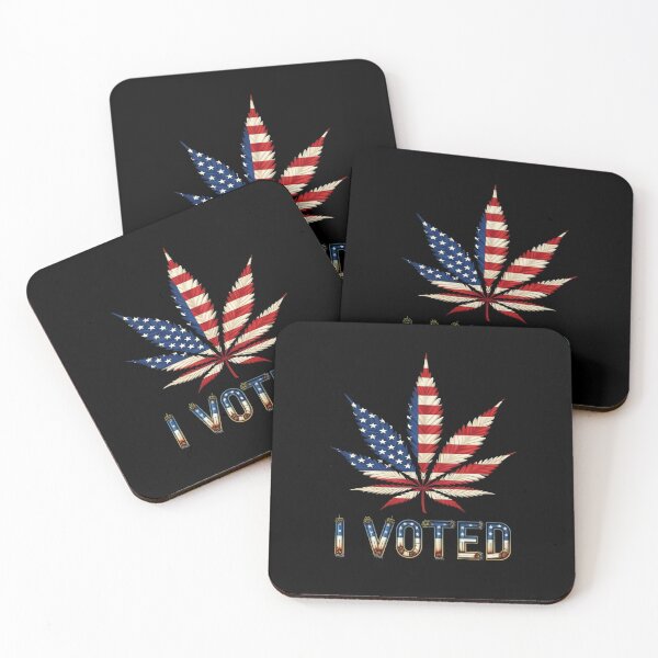 Item preview, I Voted Marijuana Leaf American Flag Joint font designed and sold by JLEmporium.