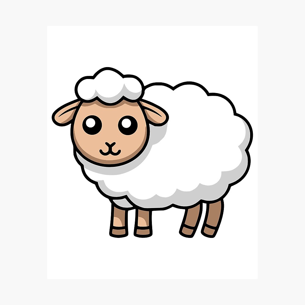 Cute Sheep Cartoon! Poster