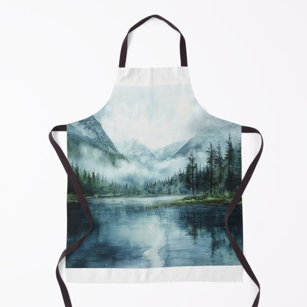 Item preview, Watercolor Mointains Landscape, Mountains Wall Art designed and sold by NicolasGlowArt.