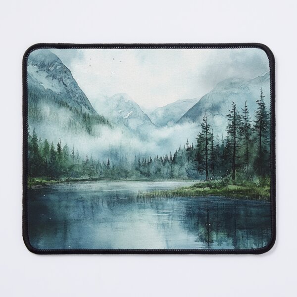 Item preview, Watercolor Mointains Landscape, Mountains Wall Art designed and sold by NicolasGlowArt.