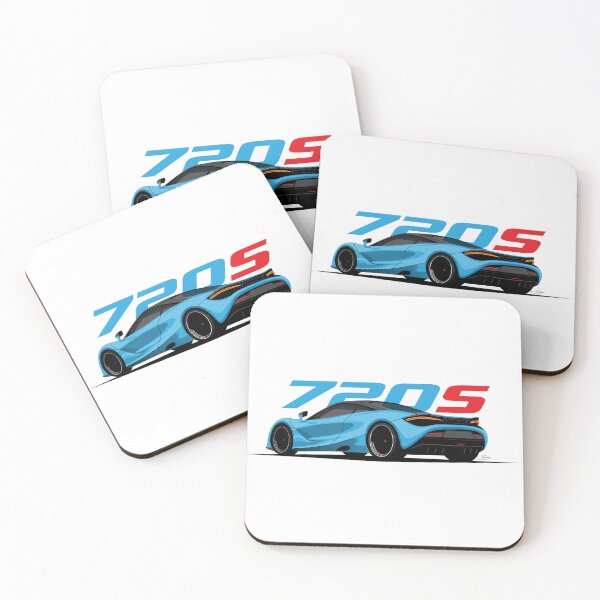 Item preview, McLaren 720S Blue Illustration designed and sold by blackdogshop.