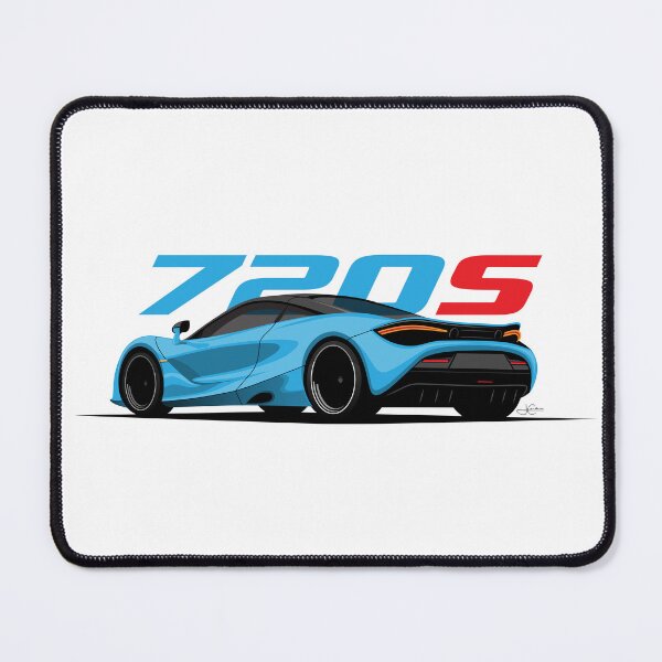 Item preview, McLaren 720S Blue Illustration designed and sold by blackdogshop.