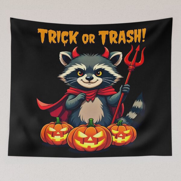 Item preview, Trick Or Trash Halloween Raccoon  designed and sold by AlphaTeez.