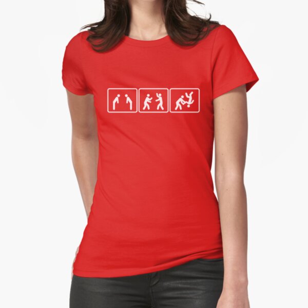 Aikido Flip Technique Fitted T-Shirt