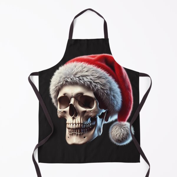 Item preview,  A skull with Santa Claus’s hat designed and sold by Linework Studio.