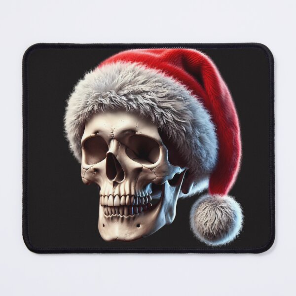 Item preview, A skull with Santa Claus’s hat designed and sold by Linework Studio.