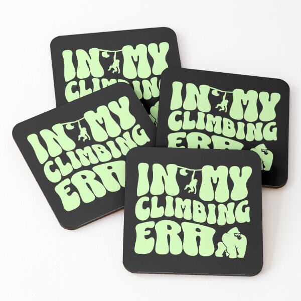 Item preview, In my climbing era curvy lettering dark boulder T-shirt designed and sold by Bouldershop.