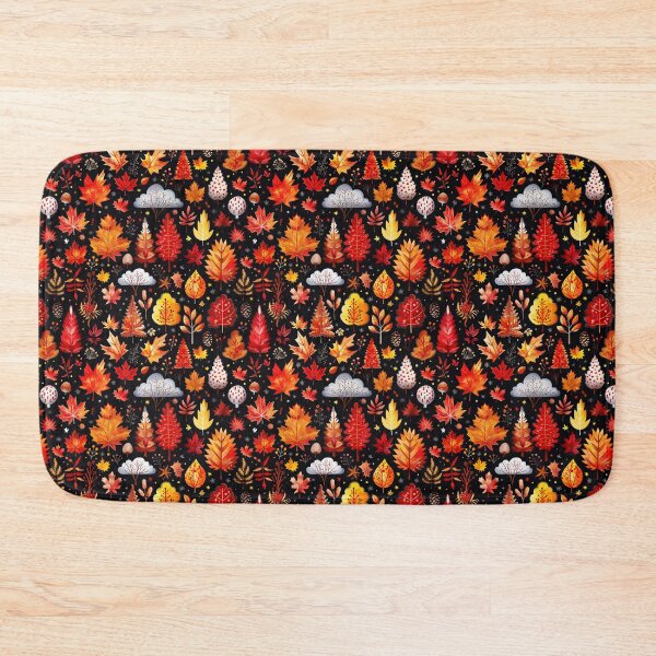 Item preview, Autumn trees and black leaves tile designed and sold by Maddrick.