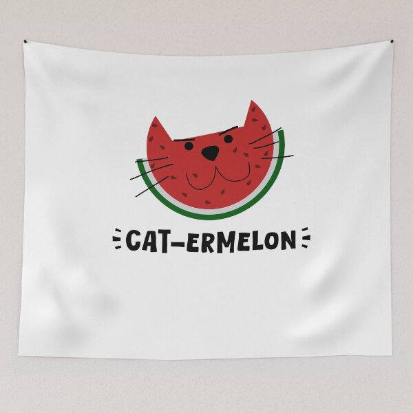 Item preview, Catermelon – Cat & Melon Fusion, Playful Doodle, Whimsical Sketch Art designed and sold by koreatvtea.