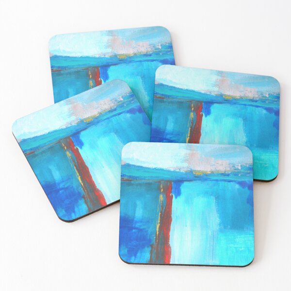 Item preview, Blue Abstract Landscape Painting designed and sold by NancyMerkle.