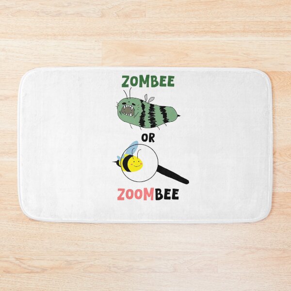 Item preview, Zombee vs. Zoombee – Zombie Bee & Magnified Bee Doodle, Playful Horror & Science Art designed and sold by koreatvtea.