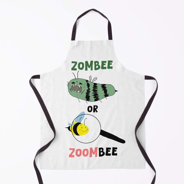 Item preview, Zombee vs. Zoombee – Zombie Bee & Magnified Bee Doodle, Playful Horror & Science Art designed and sold by koreatvtea.